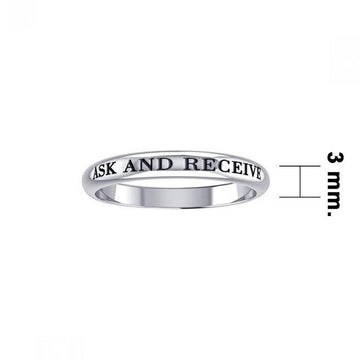 Ask and Receive Silver Ring TRI422 - Jewelry